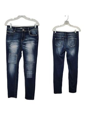 East 1946 Comtempory Distressed Patchwork Skinny Jeans Size 6